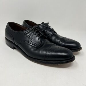 Allen Edmonds Men's Size 9.5 AAA Sanford Dress Shoes Cap‎ Toe Derby Oxford Black